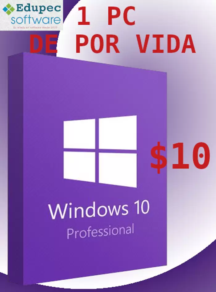 $ 10 Windows 10 Pro 1 Pc de por vida Windows Original