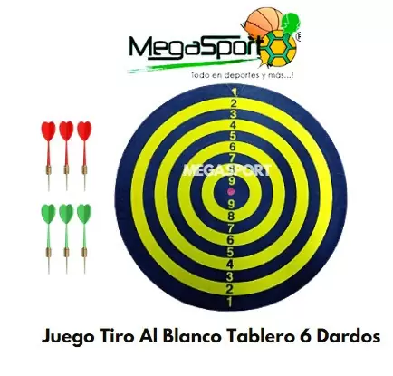 $ 1 Juego Tiro Al Blanco X6 Dardos